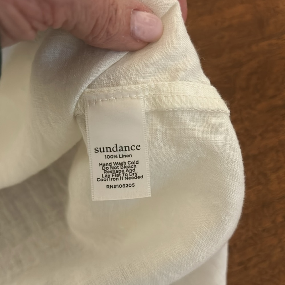 Sundance 100% Linen Long sleeved tunic. Medium - Picture 6 of 6